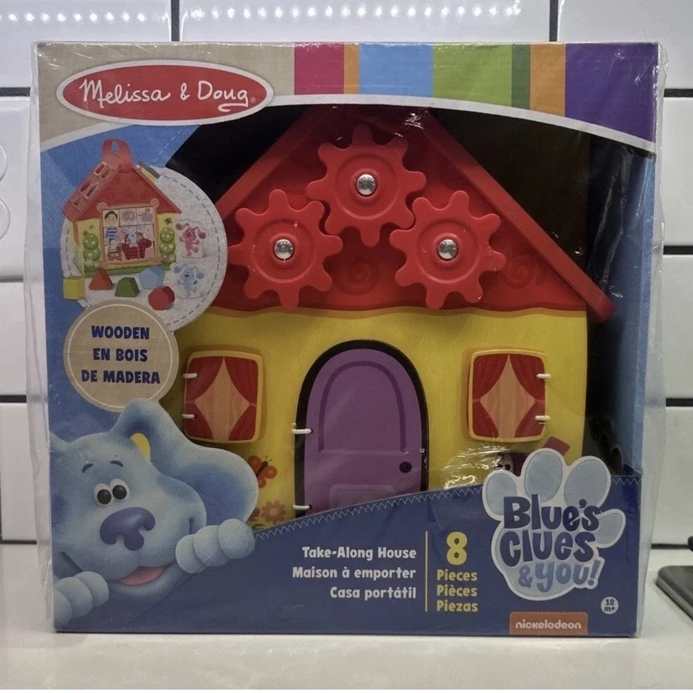 NEW!! Melissa & Doug Blues Clues & You! Wooden Take Along House